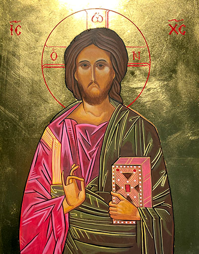traditional Eastern Orthodox painting of Jesus
